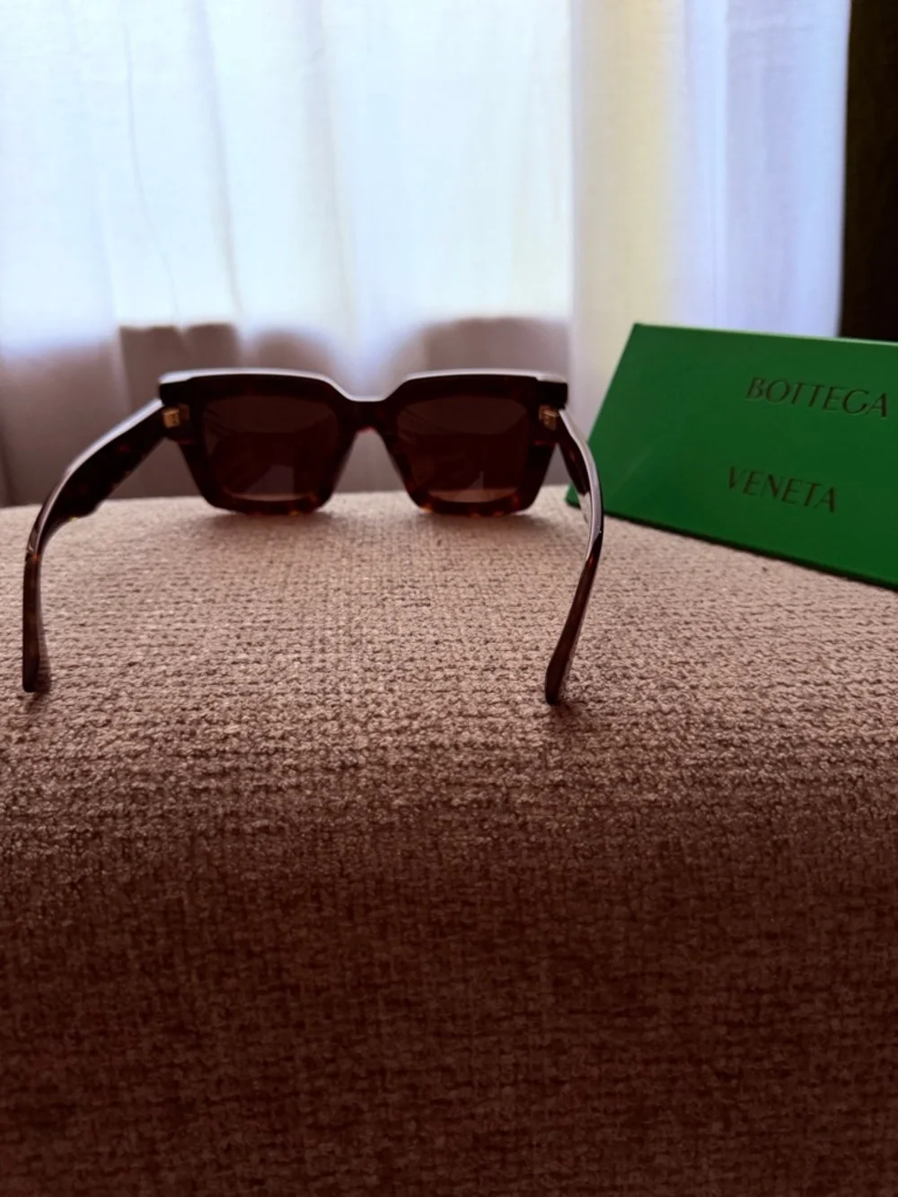 Bottega Veneta Women's Tortoiseshell Square Sunglasses - Brown
